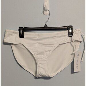 Womens ATHLETA bikini bottoms bathing suit swimsuit Large White New